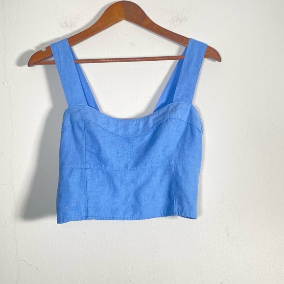 Abercrombie & Fitch Blue Two Piece Matching  Crop Top + Wide Leg Pants Medium - Picture 4 of 15